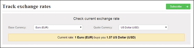 Track exchange rates