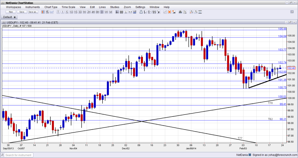 USDJPY Technical Analysis February 24 28 2014 forex fundamental outlook and sentiment for dollar yen