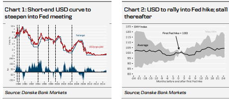 short end USD curve to steepen into Fed meeting USD to rally into Fed hike stall thereafter
