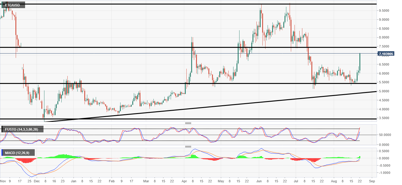 Daily Ethereum Cash chart