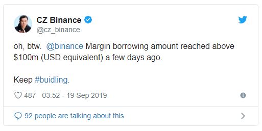 CZ tweet binance
