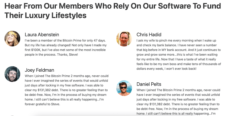 Bitcoin Prime user reviews