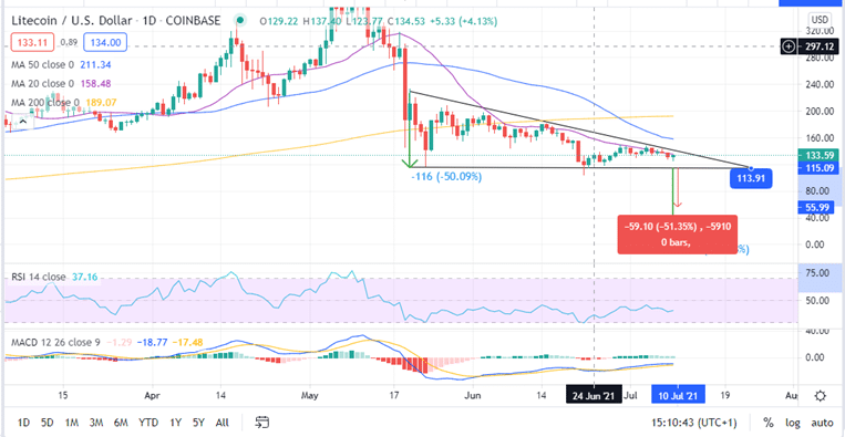 Litecoin Daily Price Chart