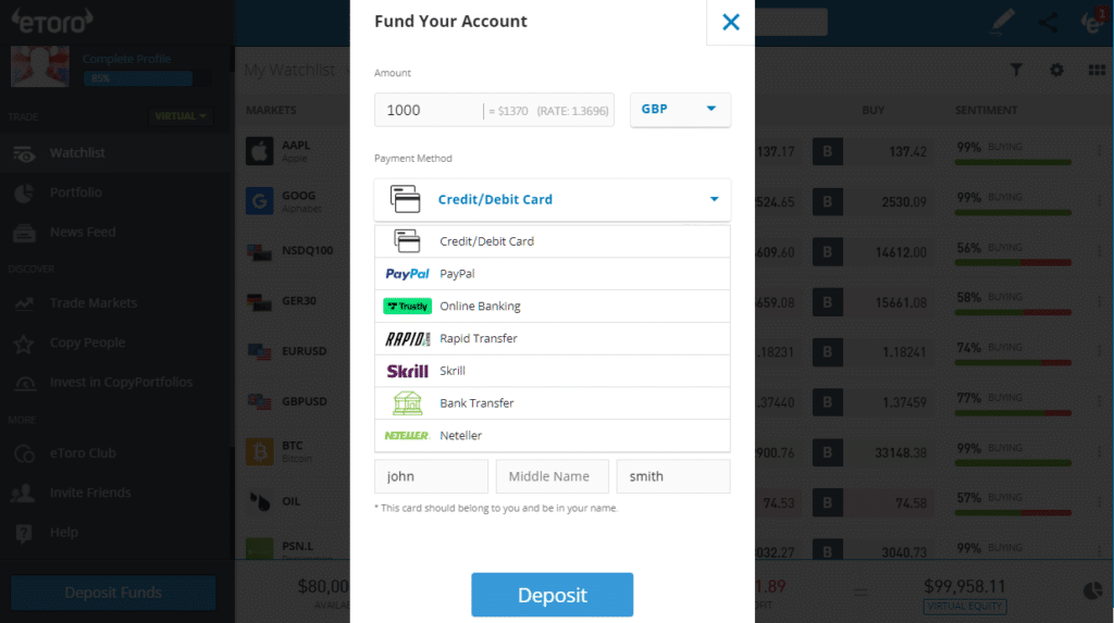 etoro deposit options