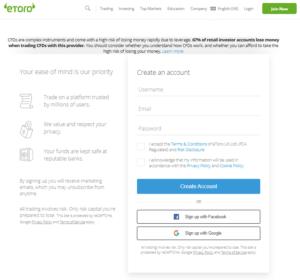 etoro open an account