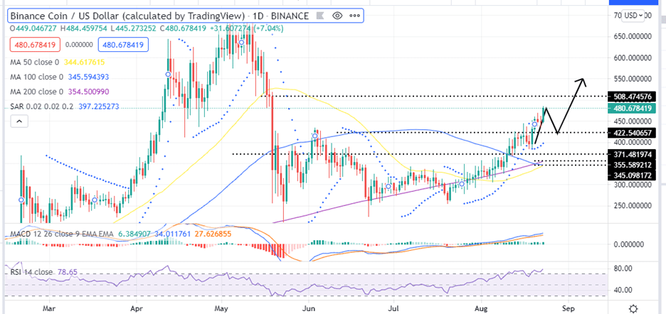 Binance Coin Price Daily Chart