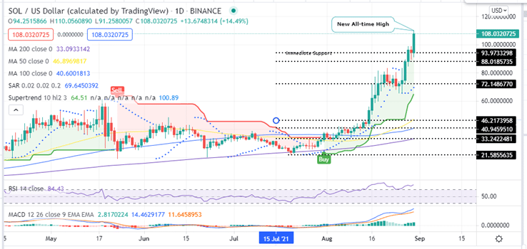 Solana Price Daily Chart