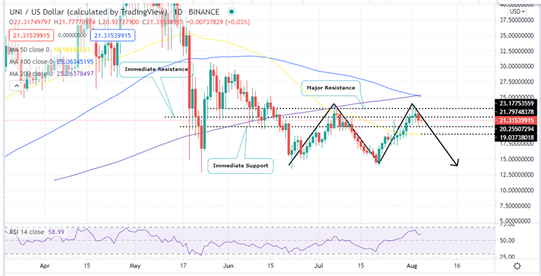 Uniswap Price Daily Chart