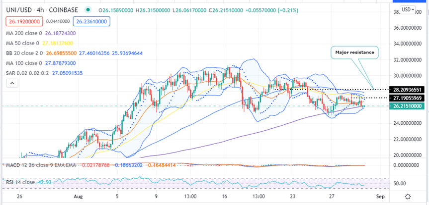 Uniswap Price Daily Chart