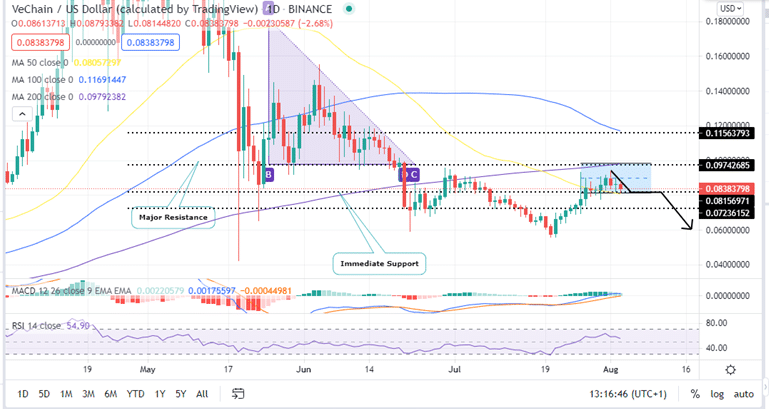 VeChain Price Daily