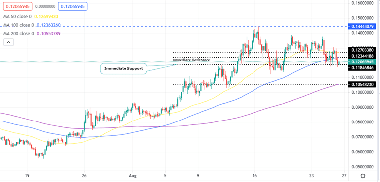 VeChain Price Four-Hour Chart