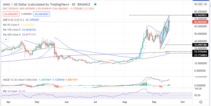 AVAX Price Daily Chart