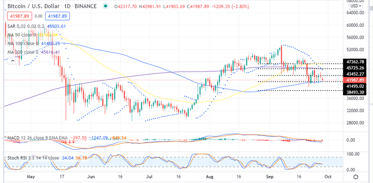 Bitcoin price Daily Chart