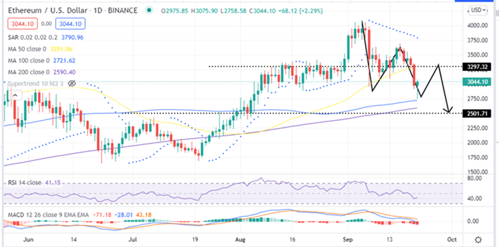 Ethereum Price Daily Chart 