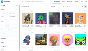 OpenSea NFT token marketplace 2