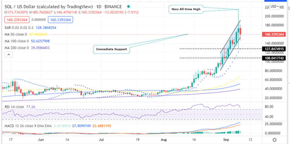SOL Price Daily Chart